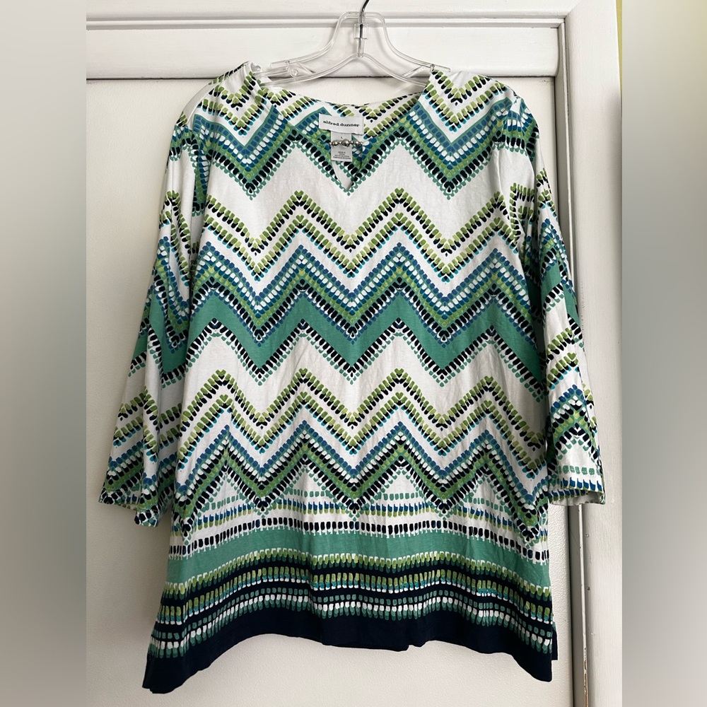 Alfred Dunner 3/4 Length Sleeve top